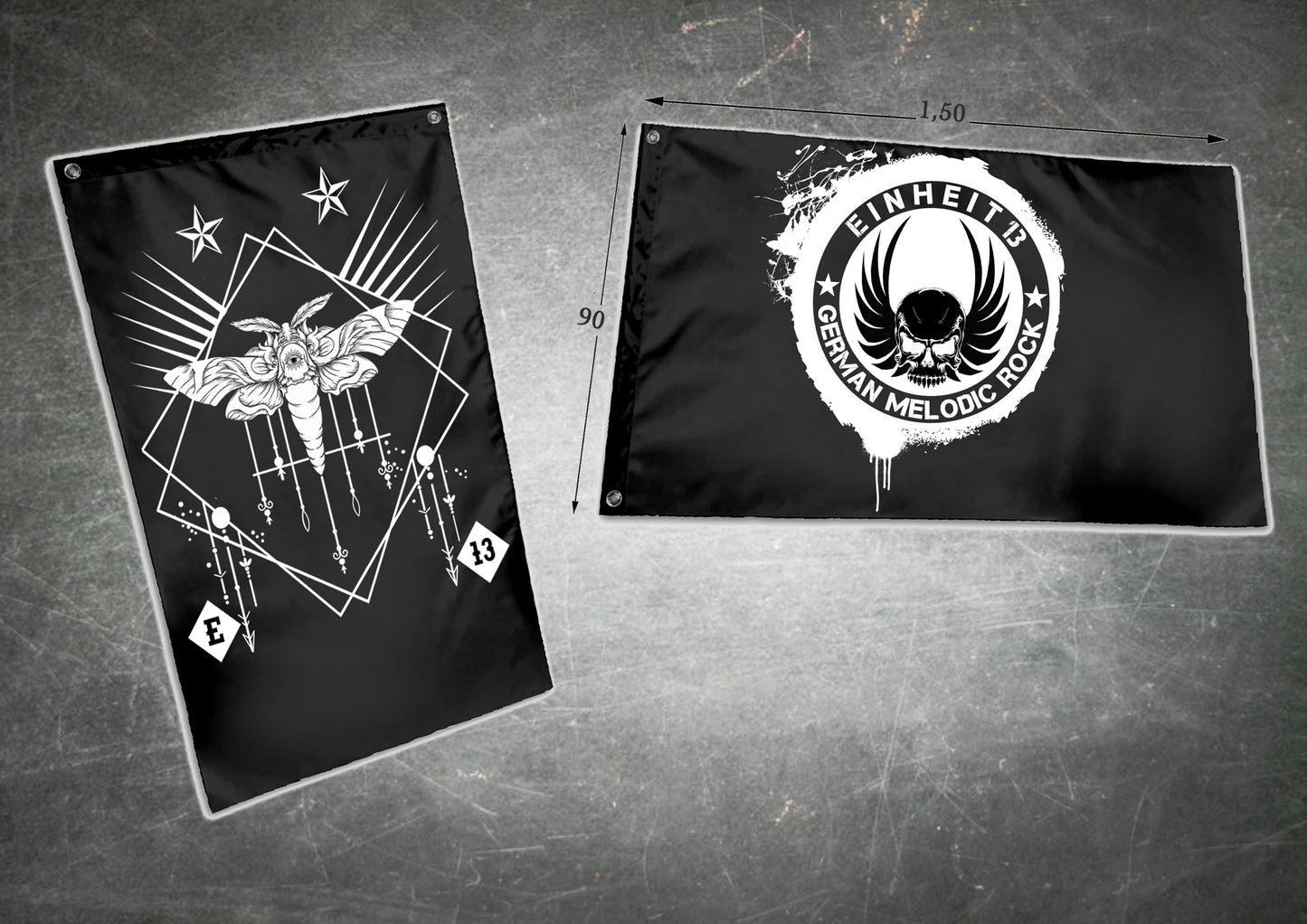 Einheit 13, rockmusik, rockmusic deutschrock was keinem gefällt trinkbecher becher trinkgefäße merchandise fahnen flaggen 