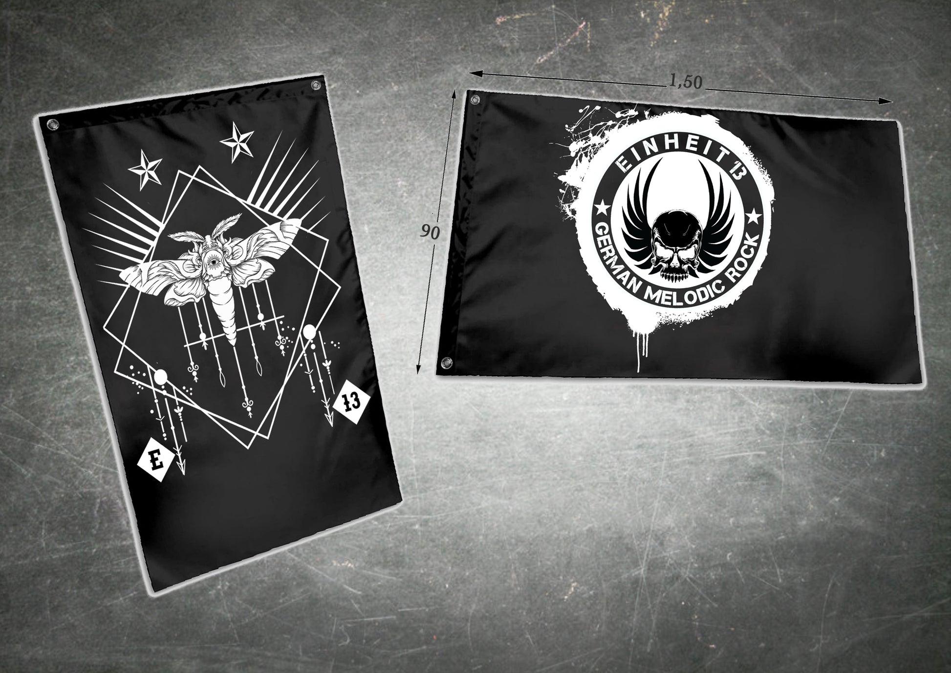 Einheit 13, rockmusik, rockmusic deutschrock was keinem gefällt trinkbecher becher trinkgefäße merchandise fahnen flaggen 